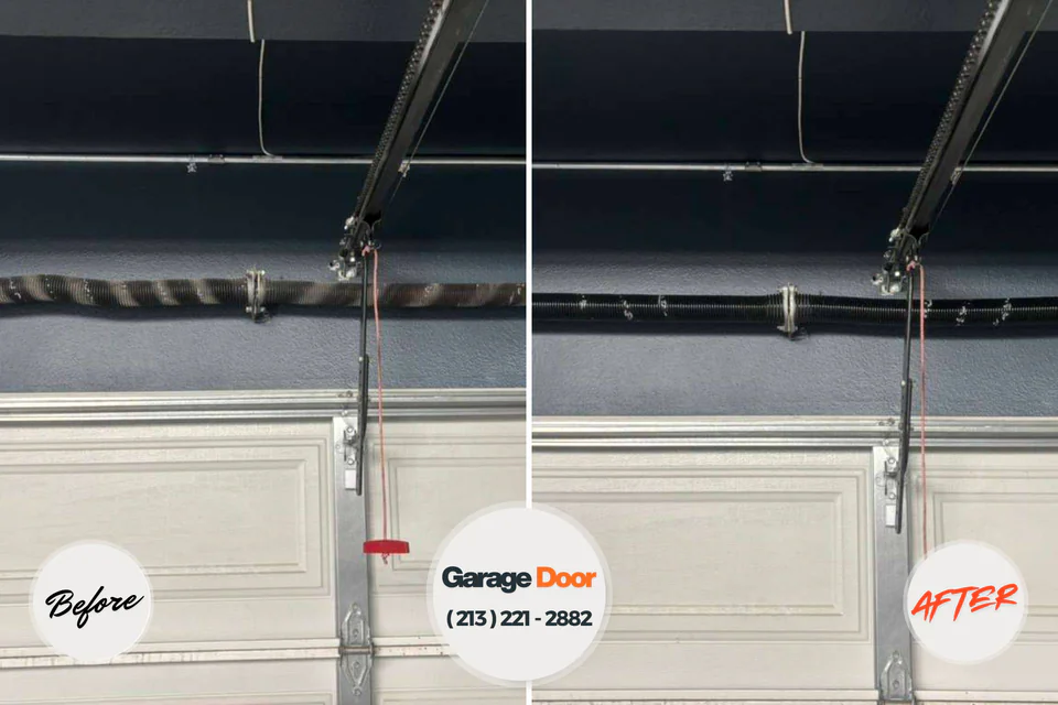Before and after: garage door repair Dock Junction, GA
